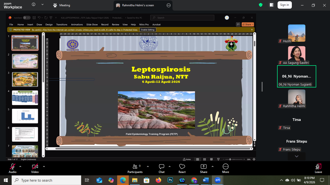 Presentation of Leptospirosis Outbreak Investigation